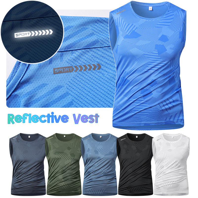 Running Gear Reflective - Adam koşu yansıtıcı yelek yaz nefes