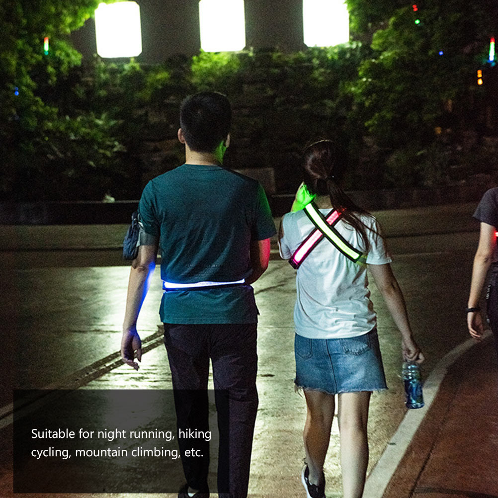 Running Gear Green - LED Şarj Edilebilir Yansıtıcı Kemer Ayarlanabilir