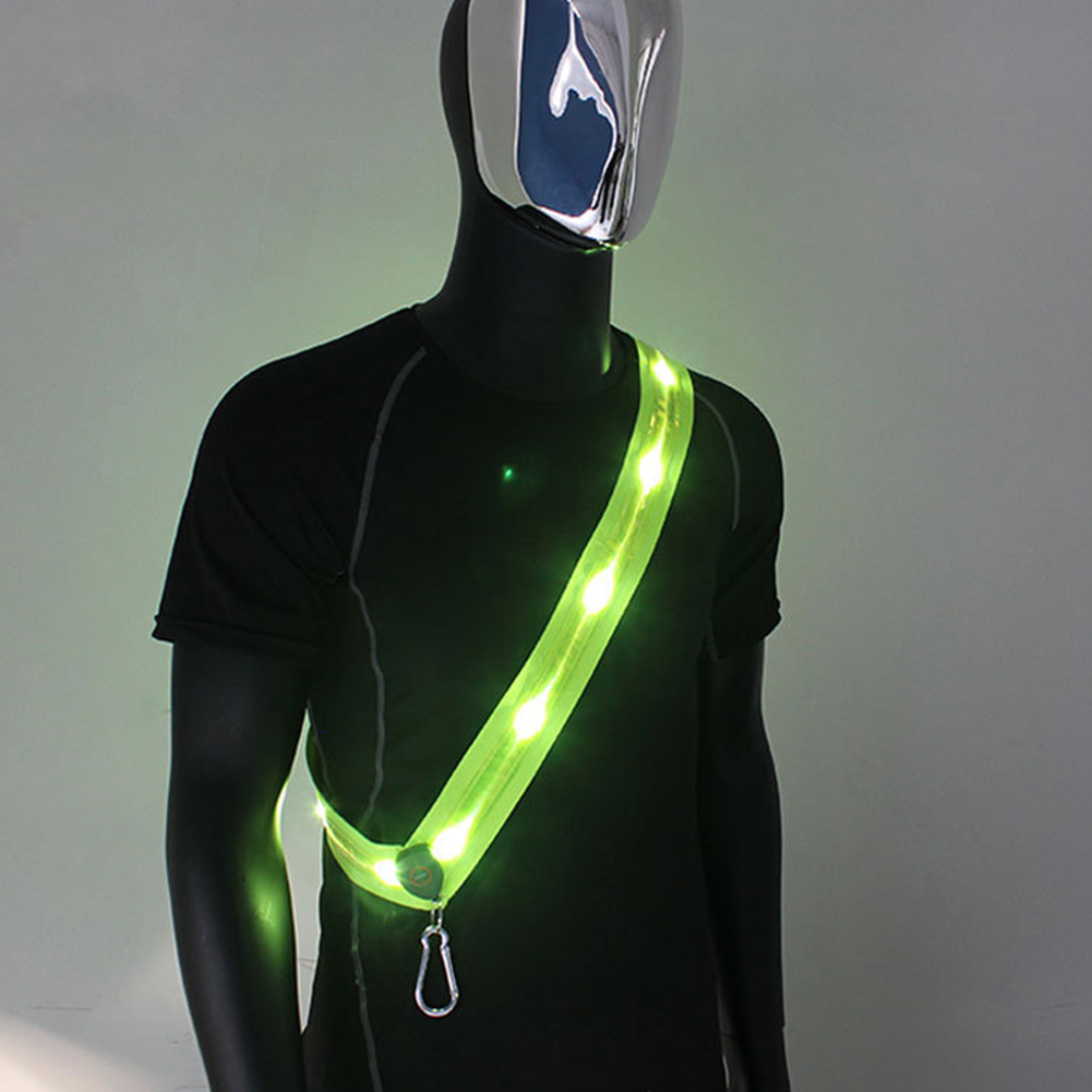 Running Gear Green - Işıklı Omuz Askıları Şarj Edilebilir LED