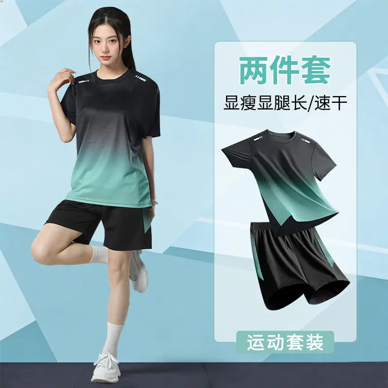 Running Gear Plus Size - Kadınlar İçin Yazlık 2 Parçalı Koşu